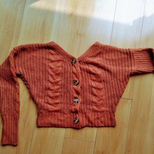 Orange Autumn Cardigan